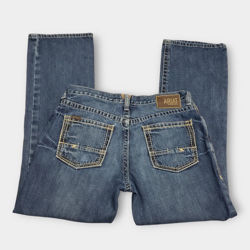 Ariat M4 Relaxed Boot Cut Jeans Gulch Boundary Mens 34x32 Blue Denim 34/32